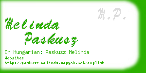 melinda paskusz business card